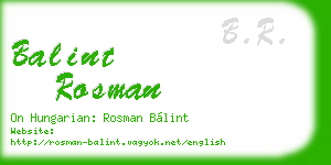 balint rosman business card